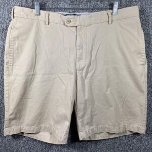 Peter Millar Pima Cotton Shorts Khaki Twill Chino Winston Washed Flat Mens 38